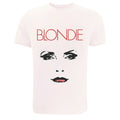 White - Front - Blondie Womens-Ladies Face T-Shirt