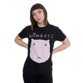 Black - Front - The Wombats Unisex Adult Logo Cotton T-Shirt