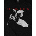 Black - Side - Elton John Unisex Adult Homage 1 Cotton T-Shirt