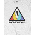 White - Back - Imagine Dragons Unisex Adult Triangle Logo Cotton T-Shirt