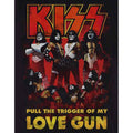 Black - Side - Kiss Unisex Adult Love Gun Glow Cotton T-Shirt