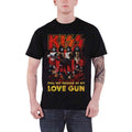 Black - Front - Kiss Unisex Adult Love Gun Glow Cotton T-Shirt