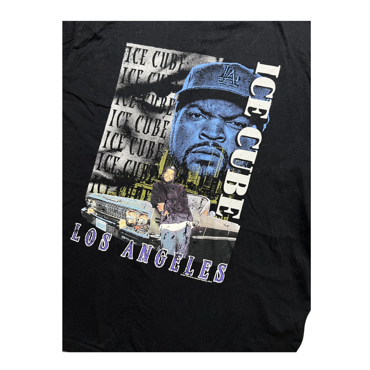 Black - Back - Ice Cube Unisex Adult Los Angeles Cotton T-Shirt