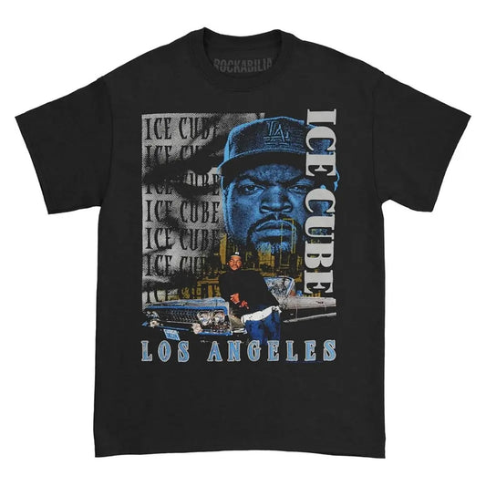Black - Front - Ice Cube Unisex Adult Los Angeles Cotton T-Shirt
