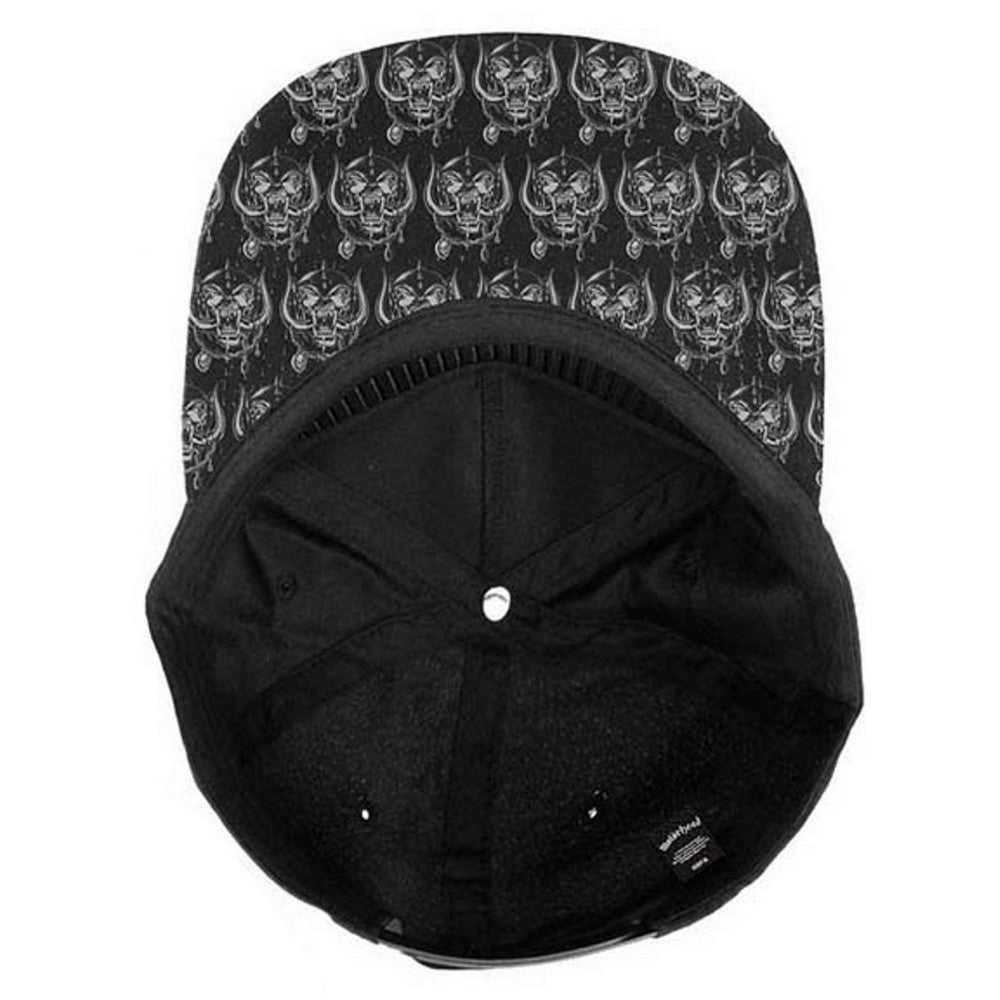 Black - Side - Motorhead Unisex Adult Logo & Warpig Snapback Cap