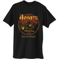 Black - Front - The Doors Unisex Adult 68 Retro Circle Cotton T-Shirt