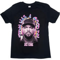 Black - Front - Ice Cube Unisex Adult Airbrush Photograph Cotton T-Shirt