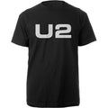 Black - Front - U2 Unisex Adult Logo Cotton T-Shirt