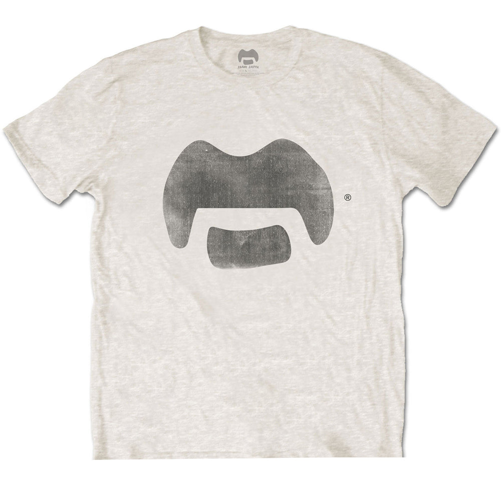 White - Front - Frank Zappa Unisex Adult Tache Cotton T-Shirt