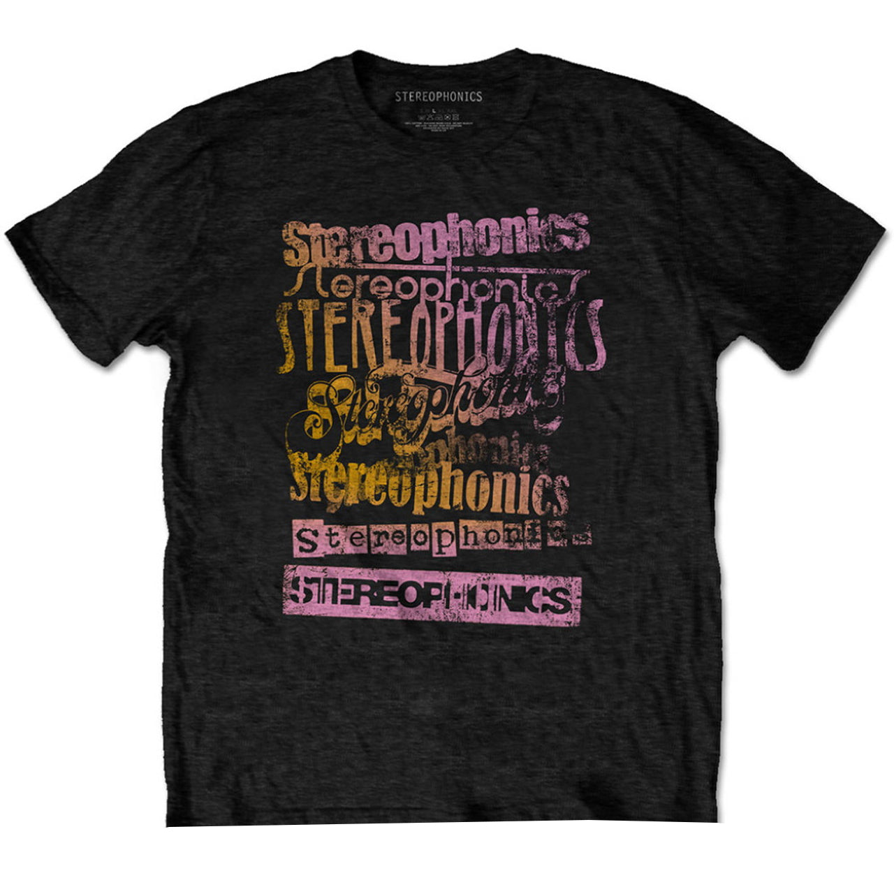 Black - Front - Stereophonics Unisex Adult Logo Cotton T-Shirt