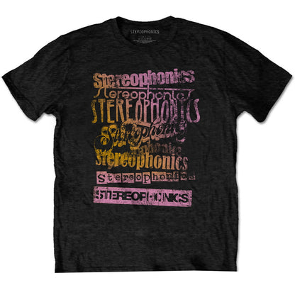 Black - Front - Stereophonics Unisex Adult Logo Cotton T-Shirt