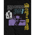 Black - Side - Elton John Unisex Adult Japanese Single Cotton T-Shirt