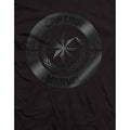 Black - Side - Captain Marvel Unisex Adult Circle Cotton T-Shirt