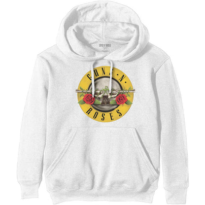 White - Front - Guns N Roses Unisex Adult Classic Logo Hoodie