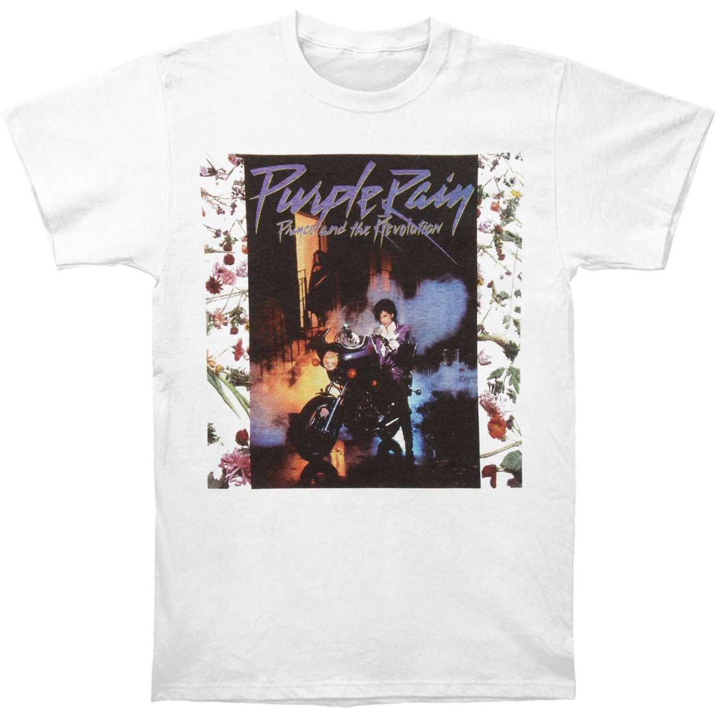 White - Front - Prince Unisex Adult Purple Rain Album T-Shirt