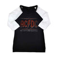 Black-White - Front - AC-DC Womens-Ladies Hell Ain´t A Bad Place Raglan T-Shirt