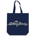 Navy-Red-White - Back - The Rolling Stones 50th Anniversary Back Print Cotton Tote Bag