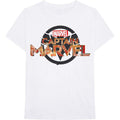 White - Front - Captain Marvel Unisex Adult New Logo Cotton T-Shirt