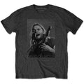 Charcoal Grey - Front - David Gilmour Unisex Adult On Microphone Half Tone Cotton T-Shirt