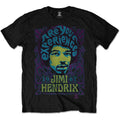 Black - Front - Jimi Hendrix Unisex Adult Are You Experienced? Cotton T-Shirt
