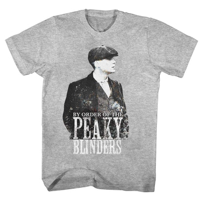 Grey - Front - Peaky Blinders Unisex Adult Tommy Shelby T-Shirt