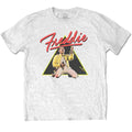 White - Front - Freddie Mercury Unisex Adult Triangle Cotton T-Shirt