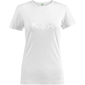 White - Front - The Beatles Womens-Ladies Drop T Logo T-Shirt