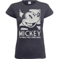 Grey - Front - Disney Womens-Ladies Most Famous Mickey Mouse Cotton T-Shirt
