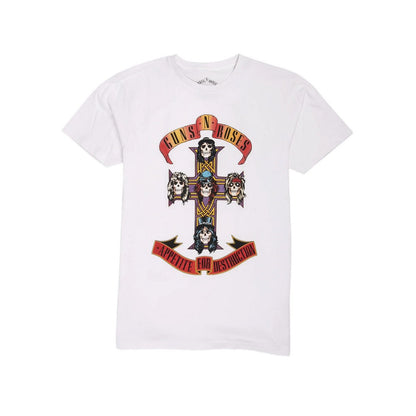 White - Front - Guns N Roses Womens-Ladies Appetite For Destruction T-Shirt