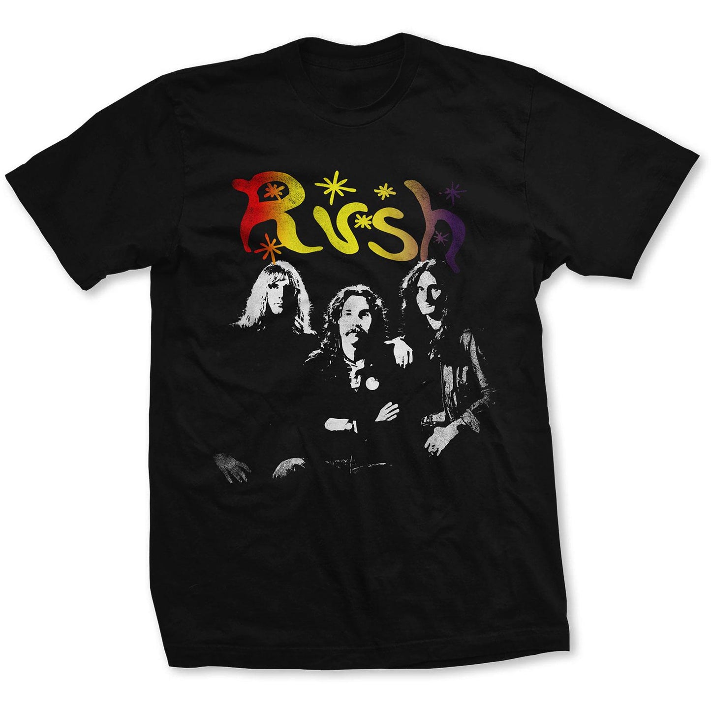 Black - Front - Rush Unisex Adult Photo Stars Cotton T-Shirt