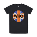 Black - Front - The Who Unisex Adult Union Jack Cotton T-Shirt