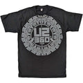 Black - Front - U2 Unisex Adult 360 Degree Tour Logo Cotton T-Shirt