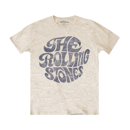 Sand - Front - The Rolling Stones Unisex Adult 70s Vintage Logo T-Shirt