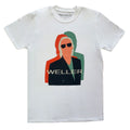 White - Front - Paul Weller Unisex Adult Illustration Offset Cotton T-Shirt