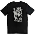 Black - Front - Blondie Unisex Adult 1977 Vintage Cotton T-Shirt