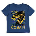 Navy Blue - Front - Kurt Cobain Childrens-Kids Lace Cotton T-Shirt