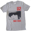 Grey - Front - U2 Unisex Adult War Tour Cotton T-Shirt