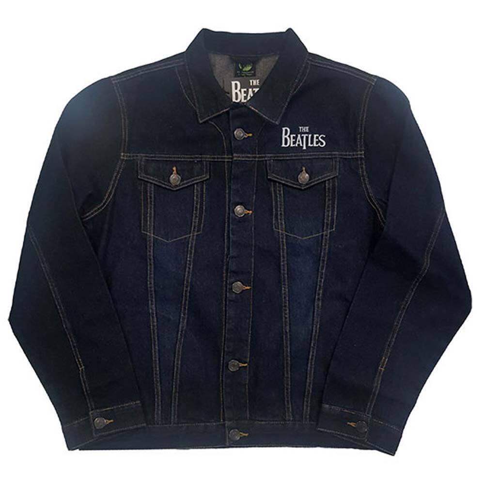 Denim Blue - Front - The Beatles Unisex Adult Logo Denim Jacket