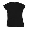 Black - Back - The Rolling Stones Womens-Ladies Classic Tongue Diamante T-Shirt