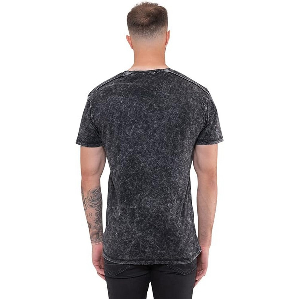 Black - Back - Woodstock Unisex Adult Poster Cotton Washed T-Shirt