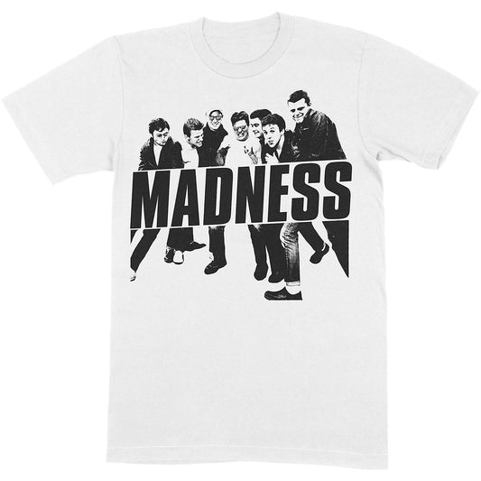 White - Front - Madness Unisex Adult Vintage Photo Cotton T-Shirt