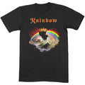 Black - Front - Rainbow Unisex Adult Rising Cotton T-Shirt