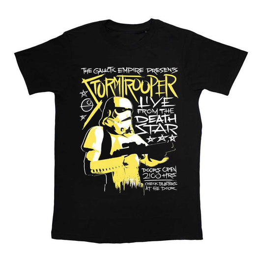 Black - Front - Star Wars Unisex Adult Rock Stormtrooper Cotton T-Shirt