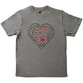 Grey - Front - The Beatles Unisex Adult All You Need Is Love Heart Cotton T-Shirt