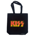 Black - Back - Kiss Faces Cotton Logo Tote Bag
