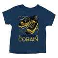 Navy Blue - Front - Kurt Cobain Childrens-Kids Lace Cotton T-Shirt