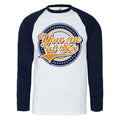 Navy Blue-White - Front - You Me At Six Unisex Adult Crest Cotton Raglan T-Shirt