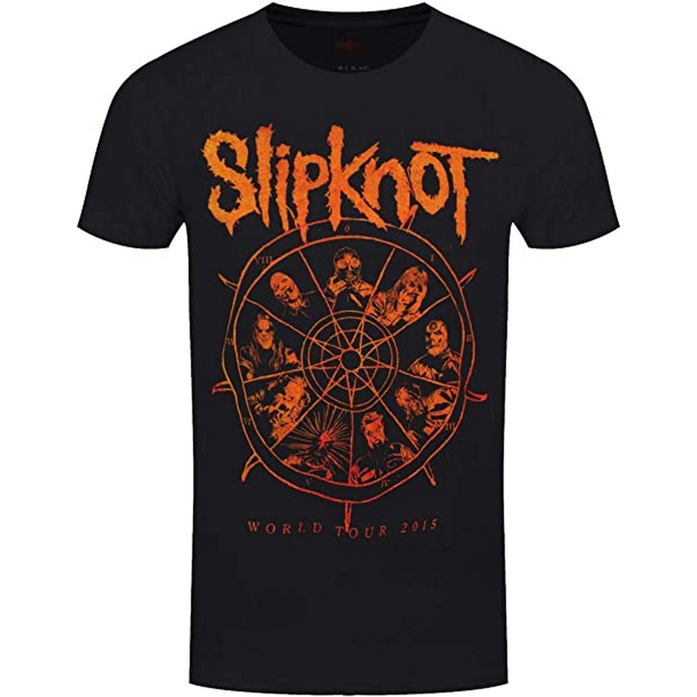 Black - Front - Slipknot Womens-Ladies The Wheel Back Print T-Shirt