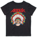 Black - Front - Anthrax Childrens-Kids War Dance Cotton T-Shirt