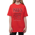 Red - Back - Kiss Childrens-Kids Destroyer Sketch Cotton T-Shirt